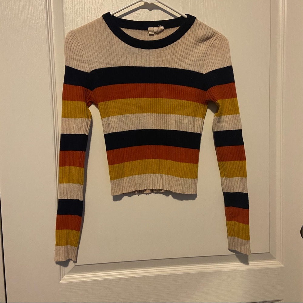 Sky and Sparrow Striped Sweater